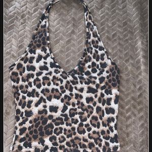 Leopard crop top